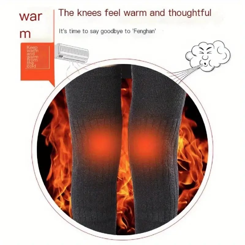 Warm Wool Knee Pads, Cashmere Wool Knee Brace Pads, Elastic Knees Sleeves Support Protector Warm Wool Knee Pads, Cashmere Wool Knee Brace Pads, Elastic Knees Sleeves Support Protector